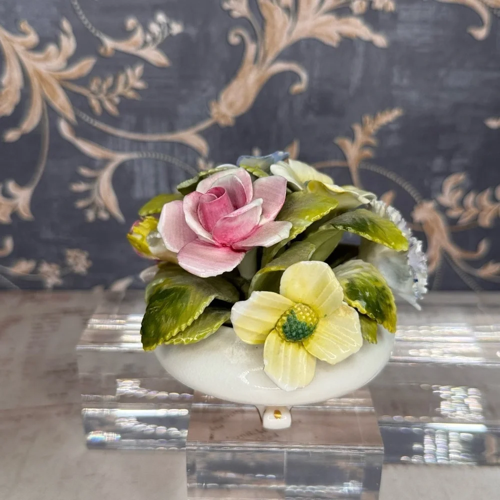 Vintage Royal Adderley Bone China Floral  Arrangement England Hand Painted READ